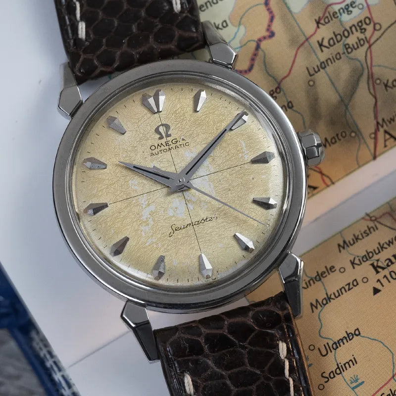 1958 Omega Seamaster 2984 Stainless 501 Auto Calibre - Tropical Crosshair dial