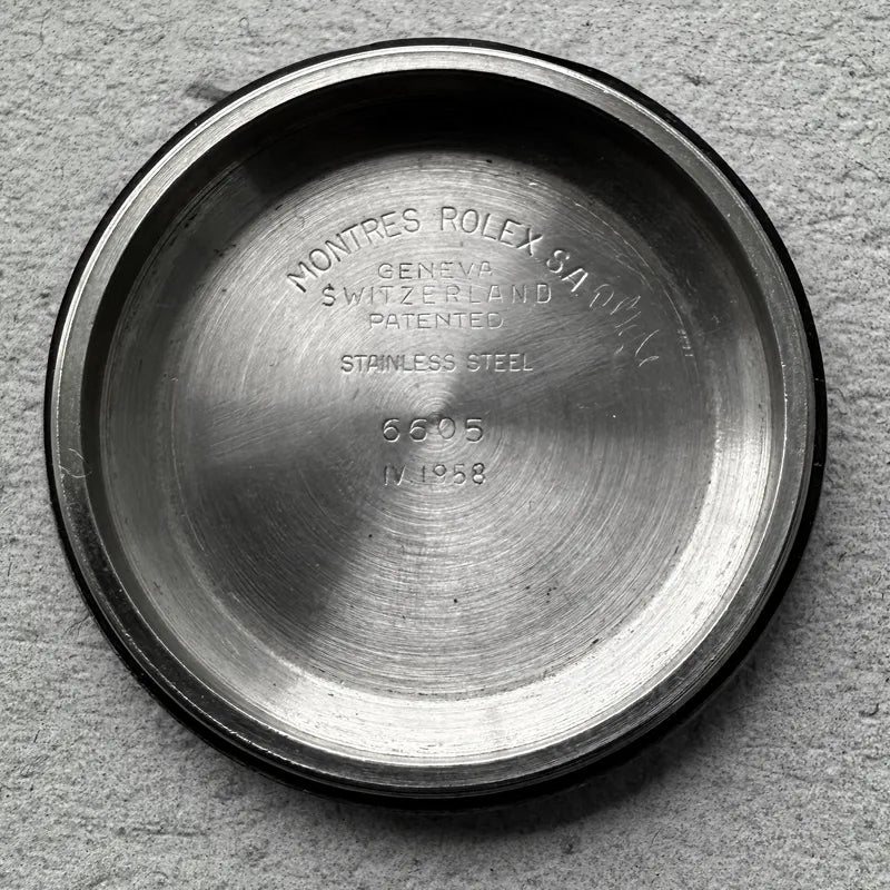 1958 Original Rolex Datejust 6605 Stainless caseback