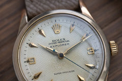 1958 Rolex Oyster Perpetual 5506 - Tropical Patina Honey Comb Explorer Dial