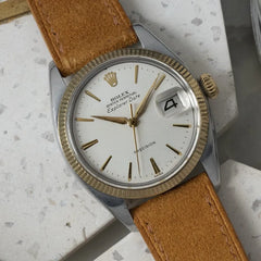 1960 Rolex Explorer Date 5701 - Nice Original Dial! Pretty Dauphine Hands