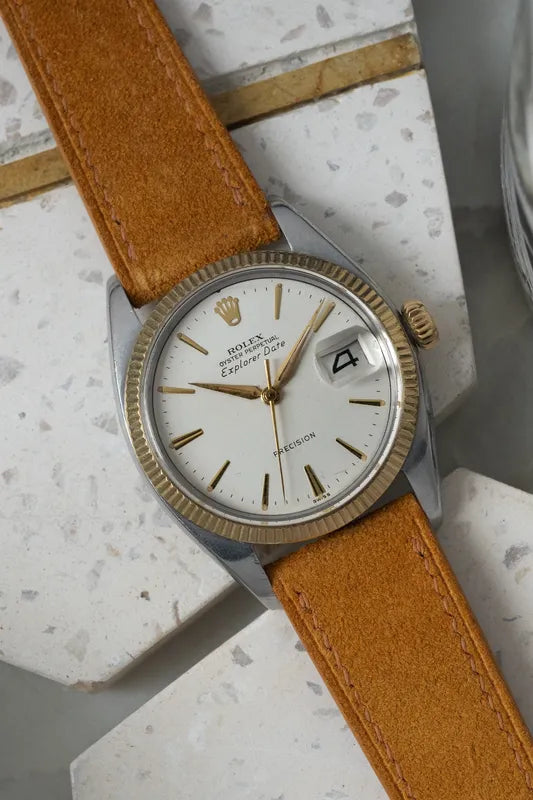 1960 Rolex Explorer Date 5701 - Nice Original Dial! Pretty Dauphine Hands