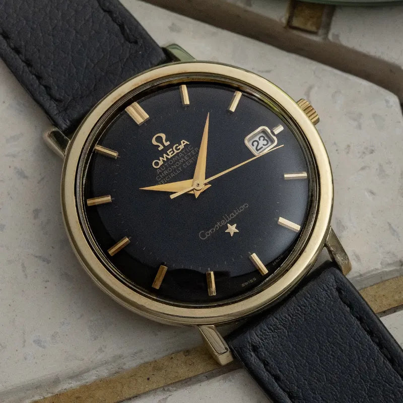 1963 Omega Seamaster Constellation 168004 Gold Capped 561 - Striking Black Dial