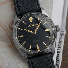 Load image into Gallery viewer, 1963 Rolex 5500 - Gilt Black Dial + Gold Markers / Hands - Explorer Dial
