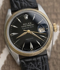 1963 Rolex Two Tone Explorer Date  5701 - Gorgeous Black dial