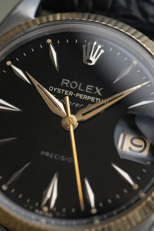 1963 Rolex Two Tone Explorer Date  5701 - Gorgeous Black dial
