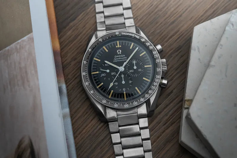1966 Omega Speedmaster 105012 with 1039 Bracelet - DOT over 90 - Patina