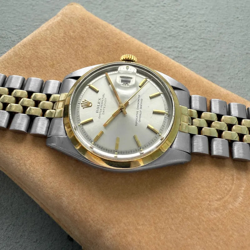1966 Rolex Datejust 1600 Two Tone Jubilee Smooth Bezel - Attractive Pie Pan Dial