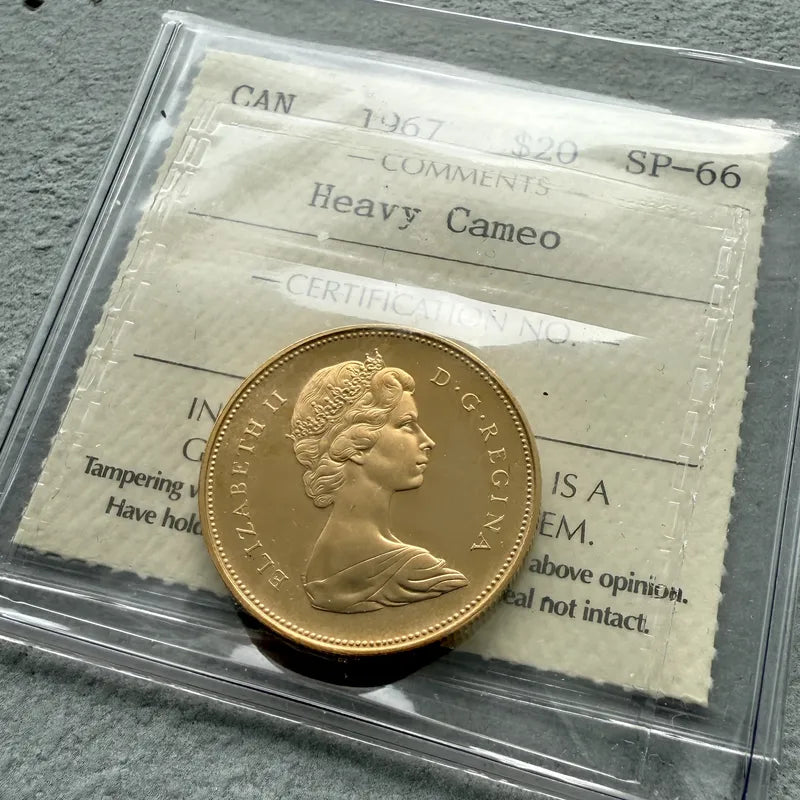 1967 Canada $20 Gold Coin - ICCS SP 66 Heavy Cameo