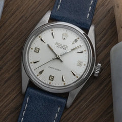 1967 Rolex Oyster Precision 6427 Stainless Steel -3/6/9 Marker-Clean White dial!