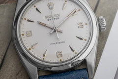1967 Rolex Oyster Precision 6427 Stainless Steel -3/6/9 Marker-Clean White dial!