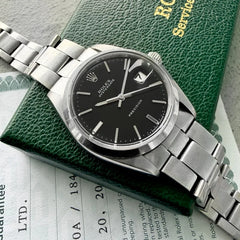 1968 Rolex 6694 Oyster Date Stainless Steel Black Dial - Serviced