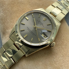 1969 Rolex 34mm Date Solid Gold 1500 - Slate Grey Dial
