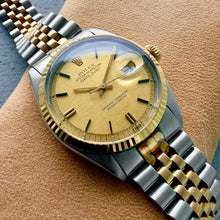 Load image into Gallery viewer, 1969 Rolex Datejust Two Tone 1601 Champagne Linen Dial
