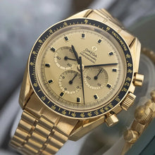 Load image into Gallery viewer, 1970 Omega Speedmaster 18k yellow Gold BA 145.022 - Apollo XI Moon Landing
