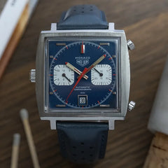 1970s Heuer Monaco Blue Dial 1133 - Steve McQueen