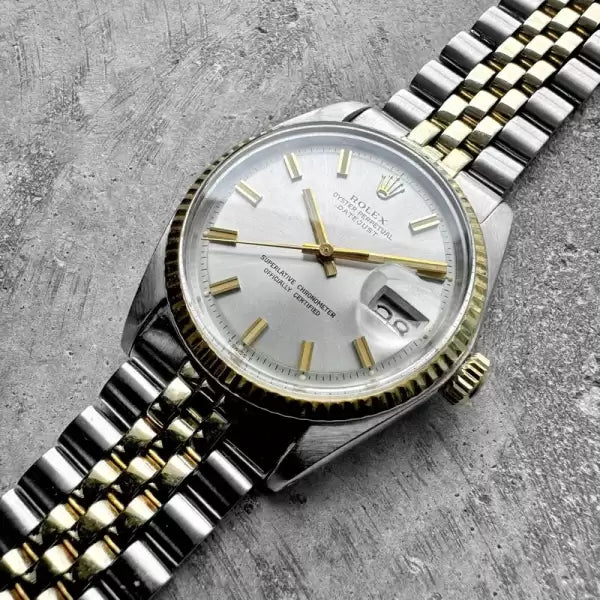 1972 Rolex Datejust 1601 Two Tone Jubilee - Attractive Wide Boy Pie Pan Dial