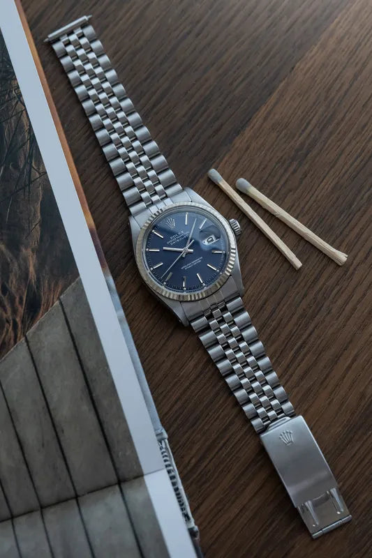 1973 Rolex 1601 Datejust Stainless Steel &nbsp;Jubilee Blue to Tropical Purplish dial