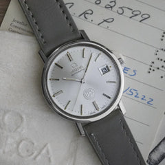 1974 Omega 166.0161 Stainless Auto USS / United States Steel Full Box and Papers