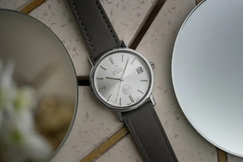 1974 Omega 166.0161 Stainless Auto USS / United States Steel Full Box and Papers