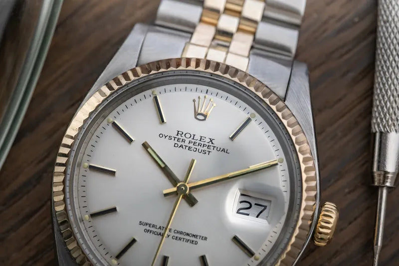 1975 Rolex Datejust 1601 Two Tone Jubilee - Attractive Pie Pan Dial