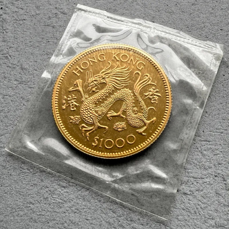 1976 Hong Kong Lunar Series Year of Dragon Gold Gold $1000 – Sealed