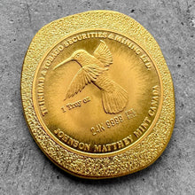 Load image into Gallery viewer, 1978 Johnson Matthey 1 oz Trinidad &amp; Tobago Mining .9999 1oz - Humming Bird
