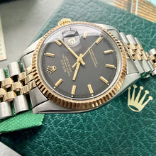 Load image into Gallery viewer, 1978 Rolex 1601 Datejust Dial Jubilee Serviced Box + Papers - Matte Black Dial
