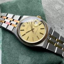 Load image into Gallery viewer, 1978 Rolex Oysterquartz Datejust 17013 Box Brunei Papers Unpolished Rosey patina
