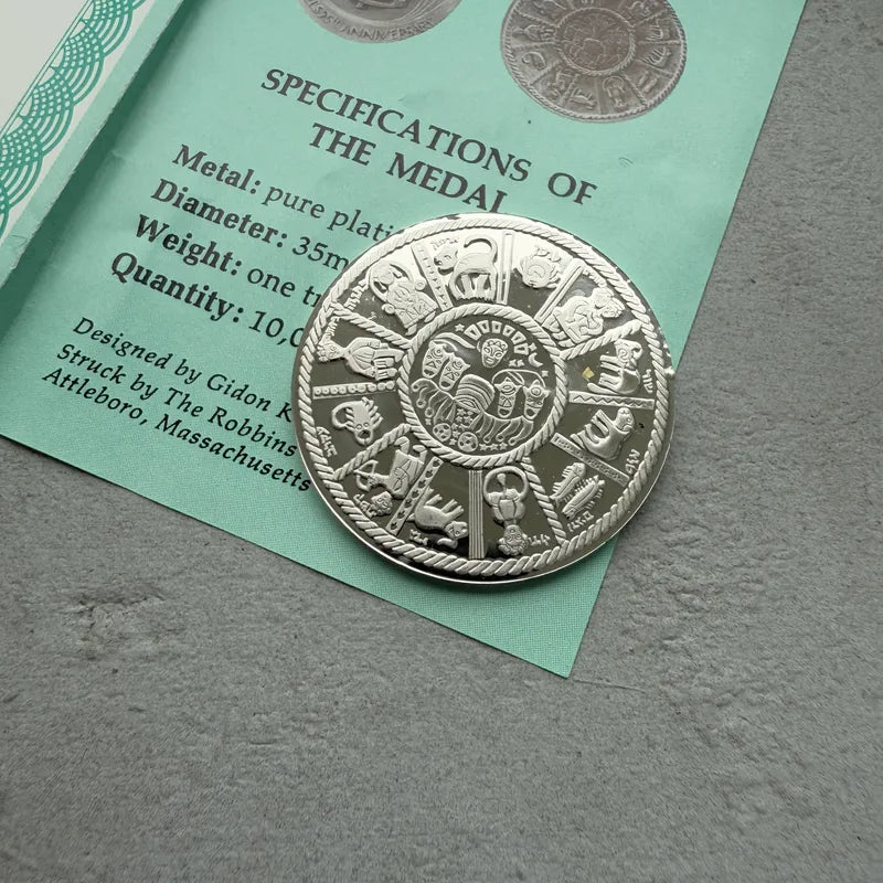 1979 Israel 1 oz Platinum .999 Proof Box + COA