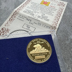 1979 Johnson Matthey 1 oz Inter Gold Canada LTEE .9999 1oz- Beaver Castor