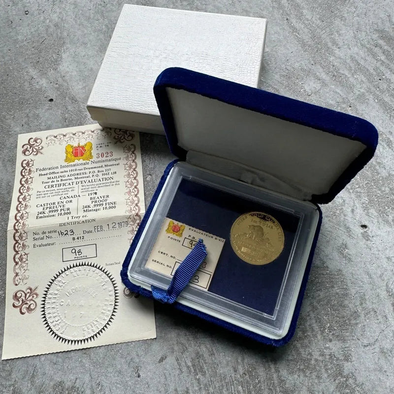 1979 Johnson Matthey 1 oz Inter Gold Canada LTEE .9999 1oz- Beaver Castor