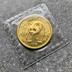 1986 Gold Panda 1/10 oz Gold .9999+ Fine 10 Yuan Sealed