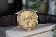 Load image into Gallery viewer, 1980 Rolex 15505 Date 18K fluted bezel - Gold Plated case - Unpolished

