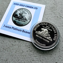 Load image into Gallery viewer, 1981 Engelhard Inter Gold Canada Platinum Beaver - 1 oz
