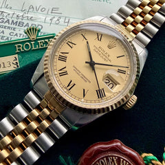 1984 Rolex 16013 Jubilee Two Tone Datejust - Box Papers- Buckley Dial