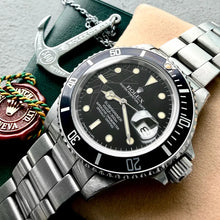Load image into Gallery viewer, 1984 Rolex 16800 Submariner Stainless Steel - Box - Spider Dial with Patina! 8.4
