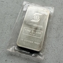 Load image into Gallery viewer, 1985 Engelhard 10 oz .999 Silver bar Scotiabank -Sealed - Scotia Bank
