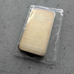 1985 Engelhard 10 oz .999 Silver bar -Sealed - BorgWarner Chemicals Normar Plant