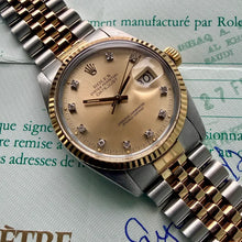 Load image into Gallery viewer, 1985 Rolex 16013 Jubilee Datejust - Box - Factory Diamond Dial - Saudi Papers

