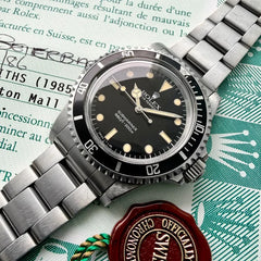 1986 Rolex 5513 Submariner - Box Papers - Nice patina!