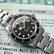 Load image into Gallery viewer, 1986 Rolex 5513 Submariner - Box Papers - Nice patina!

