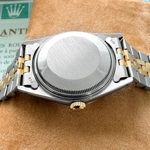 Load image into Gallery viewer, 1986 Rolex Date White Roman Numeral Dial 15053 Jubilee Box + Papers
