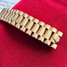 Load image into Gallery viewer, 1986 Rolex President Solid Gold 69178 Box+ Papers Unpolished Diamond String Dial
