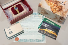 Load image into Gallery viewer, 1987 Rolex President Solid Gold 69178 Box + Papers Unpolished Stunning Blue Dial
