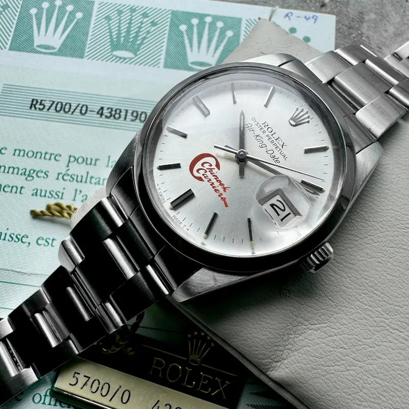 1988 Rolex Date 5700N - Box Papers + Hang Tag - Chinook Carriers dial ...