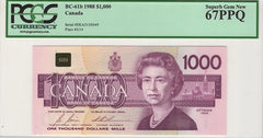 1988 $1000 Canada Notes PCGS Gem 67
