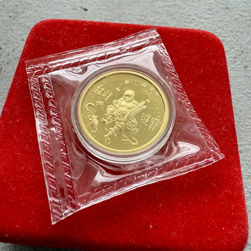 1989 China 1/4oz Gold Medal - Liu Hai Playing W/ Toad - With box and COA