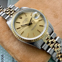 Load image into Gallery viewer, 1989 Rolex Date Dial 15233 Jubilee Box + Service Papers
