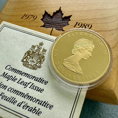 1989 $50 Proof Gold Maple coin