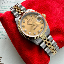 Load image into Gallery viewer, 1990 Rolex Datejust Diamond Dial 69173 - Jubilee band + Box + Papers

